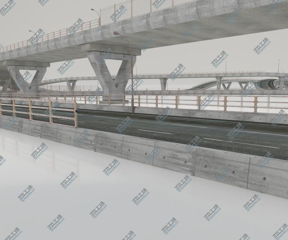 images/goods_img/202105072/HIGHWAY AND BRIDGE SET - WITH STREETLAMP AND FENCES 3D model/2.jpg